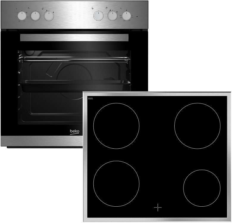 Beko BUC 22021 X, Herd-Set, Energieeffizienzklasse A, Breite 59,4 cm, Betriebsart elektrisch, Volumen 71 l, SimpleSteam, Restwärmeanzeige, Selbstreinigung