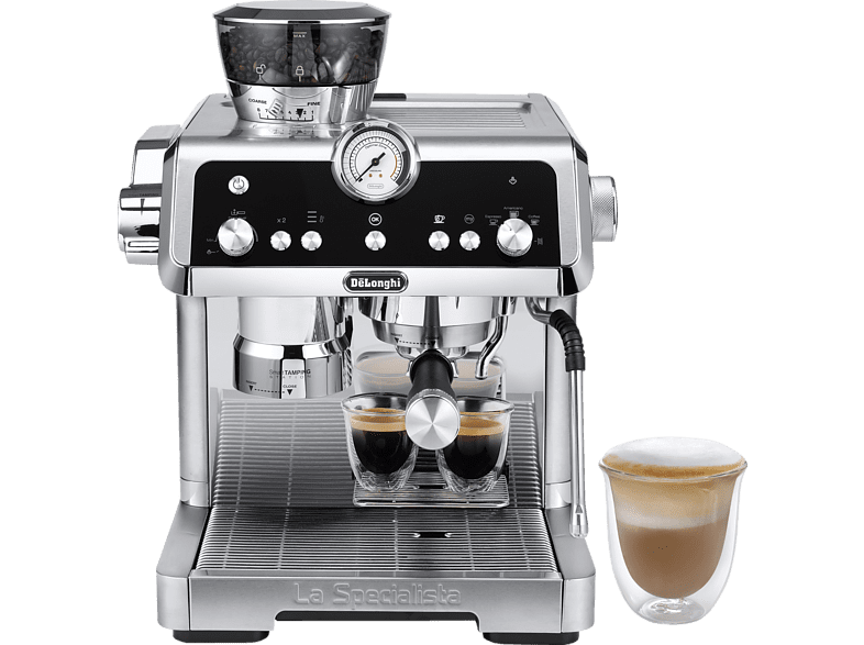 Prestigio silber: Specialista La Mahlwerk, Tests, EC9355.M integriertem De\'Longhi Infos Preisvergleich mit & Espressomaschine Siebträgermaschine