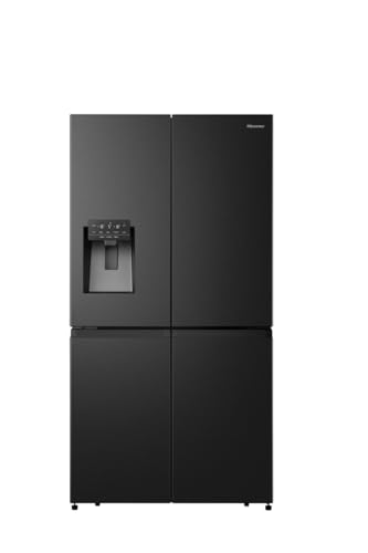 Hisense RQ760N4SBFE Cross Door Kühlschrank, 584 l freistehend mit Eis- und Wasserspender, Total No Frost, Multi-Air-Flow-System