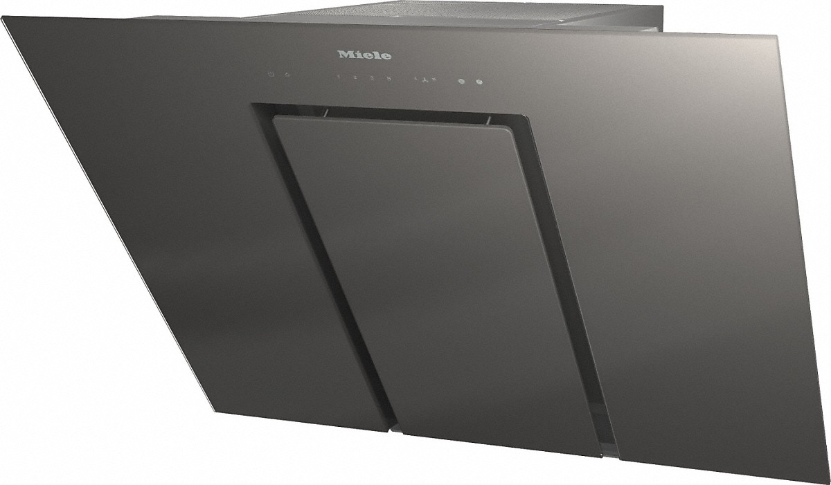 Miele DA 6488 W Pure, Motorhaube, Kamin abgewinkelt, Breite: 79.9 cm, Tiefe: 53 cm, Absaugung und Rückführung (mit zusätzlichem Rückführungsset), Graphitgrau