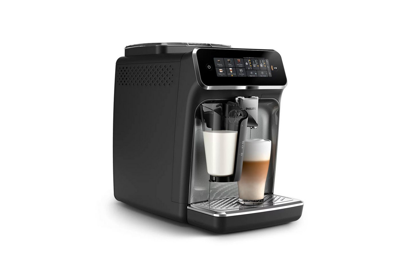 Philips Kaffeevollautomat EP3349, Langlebiges Keramikmahlwerk, SilentBrew, Schwarz