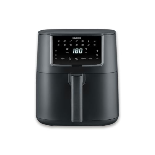 SEVERIN Heißluftfritteuse Black Line „Single XXL“ FR 2462, 7,0 l, 1700 W, mit Abschaltautomatik und Memory-Funktion, schwarz