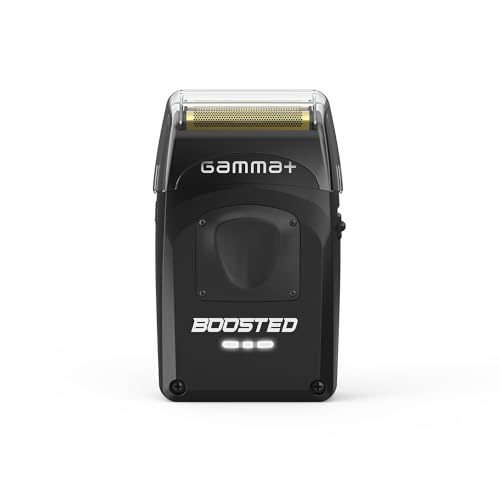 GAMMA+ Boosted Elektrischer Bart- und Haarrasierer, kabellos mit 3 Klingen, IPX7 wasserdicht, 120 Min. Betrieb, 11.000 U/Min, kompakt und tragbar