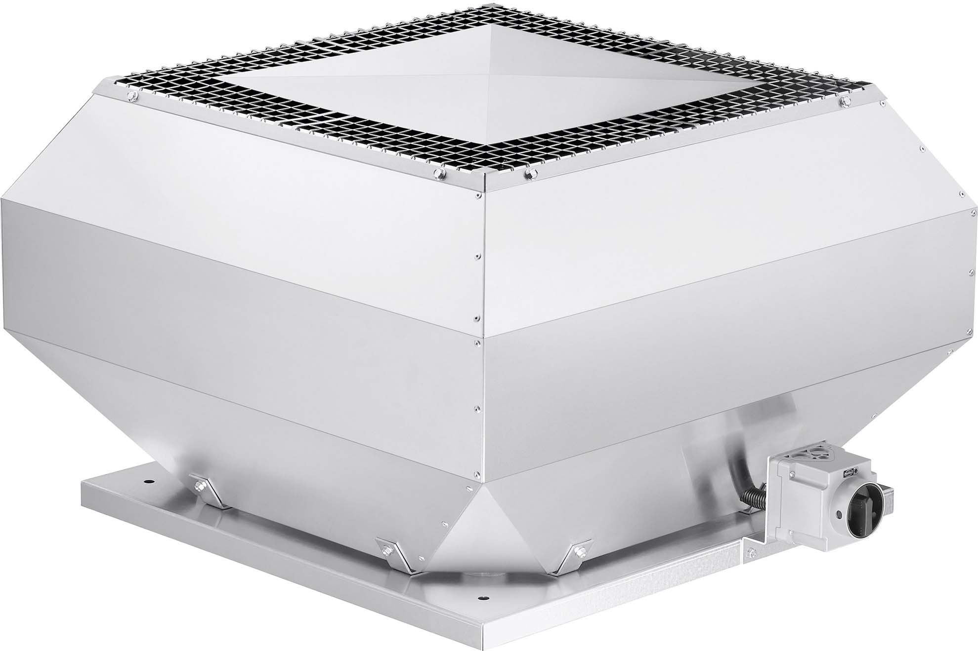 Helios VDD EC 500 A, Belüftungsventilator mit rückwärts gekrümmten Schaufeln, Aluminiumgehäuse