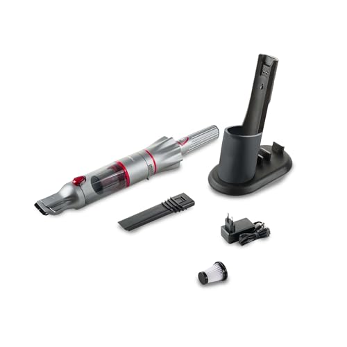 Genius Invictus ONE 2.0 Handstaubsauger Set 9-TLG., Akkusauger mit Polsterdüse, Filter, Ladestation