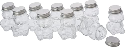 VBS Bärchenglas, 10 Stück - Tolle Gläser als Bärenmotiv, ideal zum Befüllen von Badesalzen