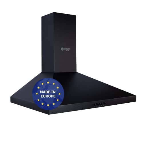 Wiggo Dunstabzugshaube 60cm I Wandhaube für Abluft oder Umluft Dunstabzug 300m³/h mit LED