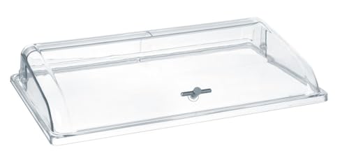 HENDI Rolltop-Haube, Geschirrspülmaschinengeeignet, GN 1/1, Polycarbonat, 545x335x(H)95mm