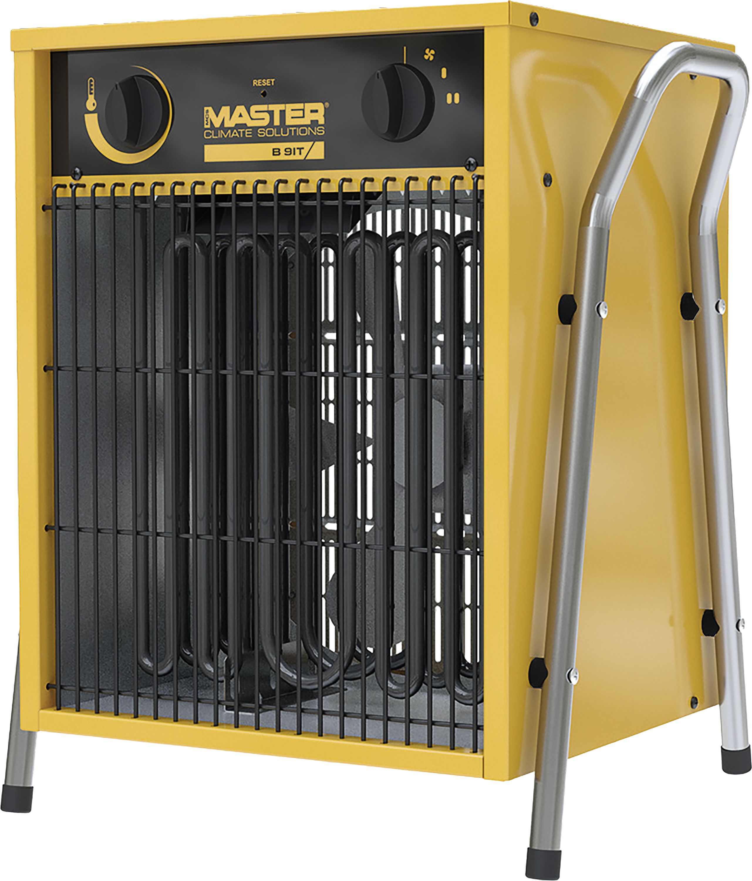 Master Heizlüfter "B 9", 4,5 kW / 9,0 kW, 380-400 V, mobile Lufterhitzer mit Edelstahlheizelementen und Überhitzungsschutz
