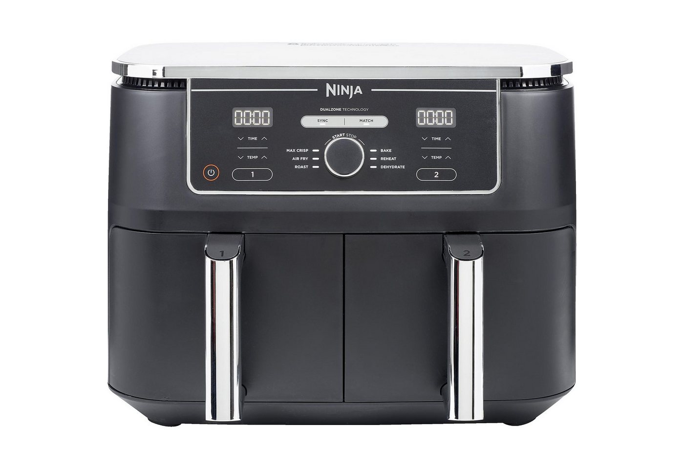 NINJA Foodi MAX Dual Zone AF400EU, Heißluftfritteuse mit 9,5 L, 2470 W, 6 Programmen für bis zu 8 Personen