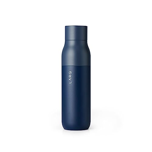 LARQ Bottle Twist Top 500ml - Isolierte Edelstahl-Trinkflasche | Thermoskanne, BPA-frei | Wiederverwendbare Wasserflasche für Camping, Büro und Reisen | Hält Getränke kalt und heiß, Monaco Blue