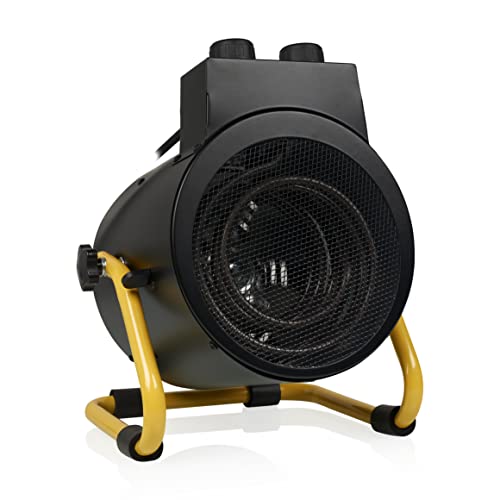 Tristar KA-5061 Elektroheizung (Ventilator) - 3 einstellbare Leistungsstufen-3000 Watt, Schwarz, Gelb