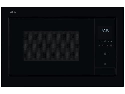 AEG NMS5G251EB Einbau-Mikrowelle mit Grill, 900 Watt Leistung, 25 Liter Garraum, Schwarz