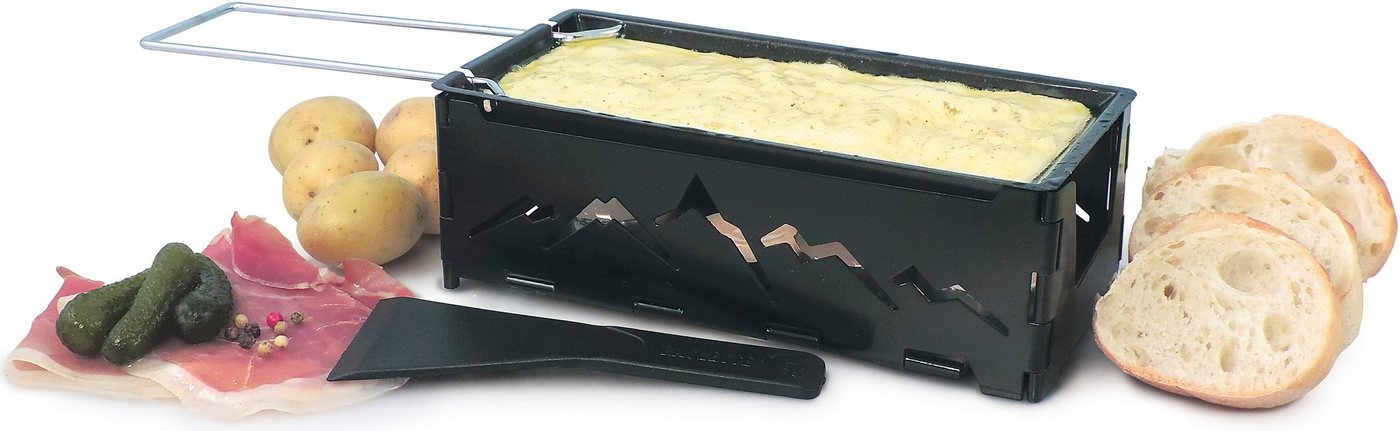 SWISSMAR Raclette Nordic Candlelight, Edelstahl, faltbar mit Teelichtern, autark und kompakt für Terrasse und Camping
