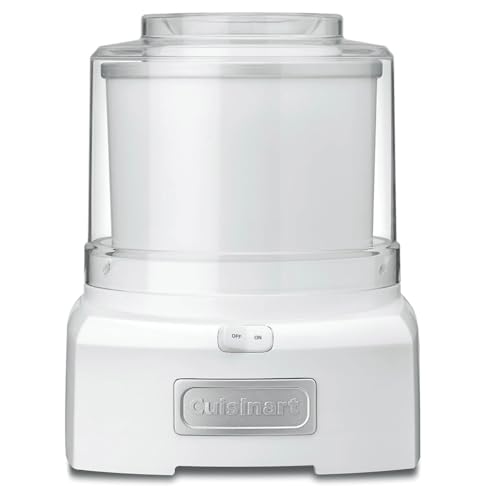 Cuisinart Cool Scoops Eismaschine ICE21, 1.4L Familiengröße, Gelato & Sorbet Maker, Kunststoff, Weiß, in 25 Minuten selbstgemacht
