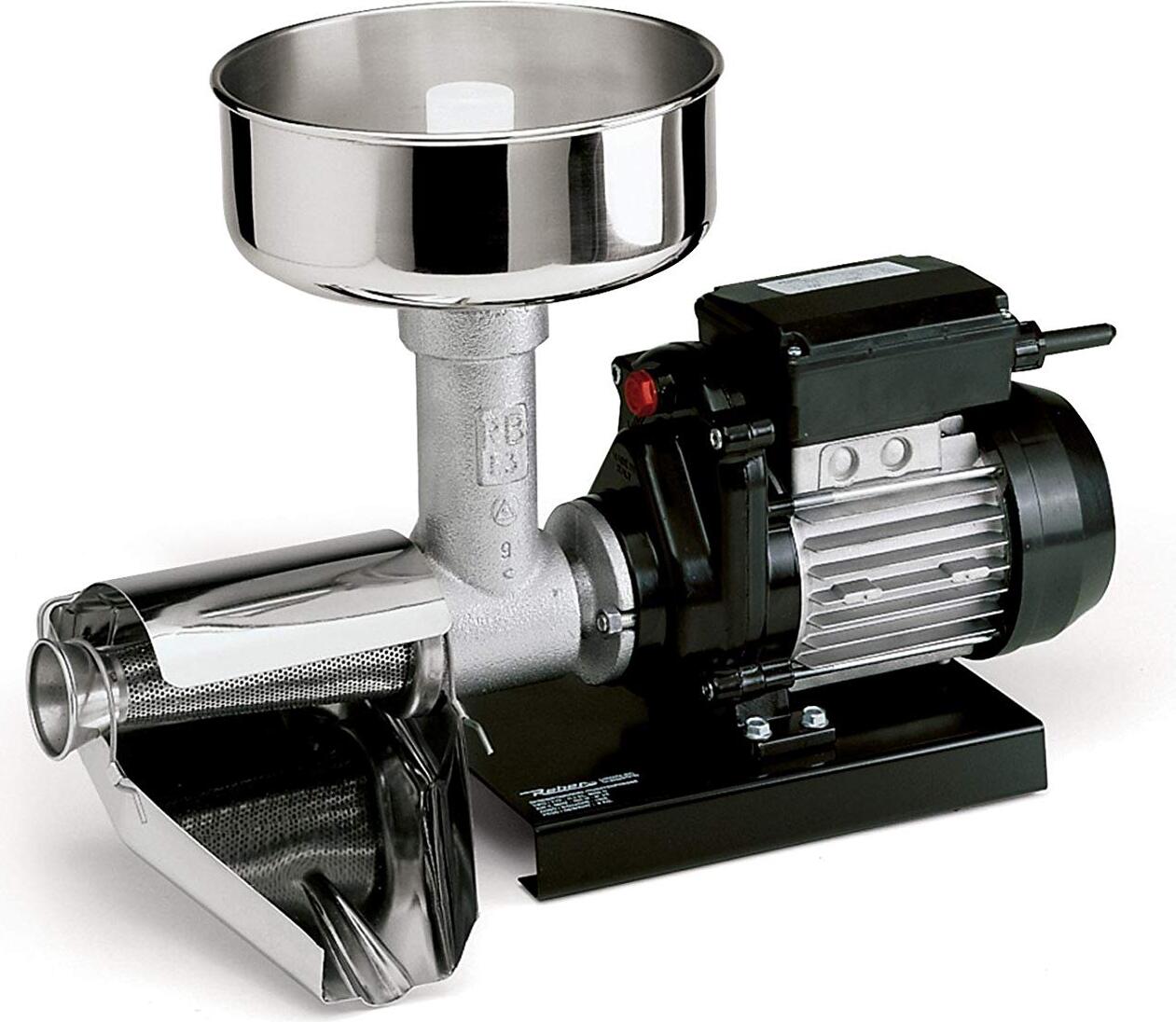 Reber 9008 N – Tomatenpresse,Gemüsepresse,Edelstahl, Multifunktion 5-in-1, Italienische Herstellung, 140kg/h Leistung