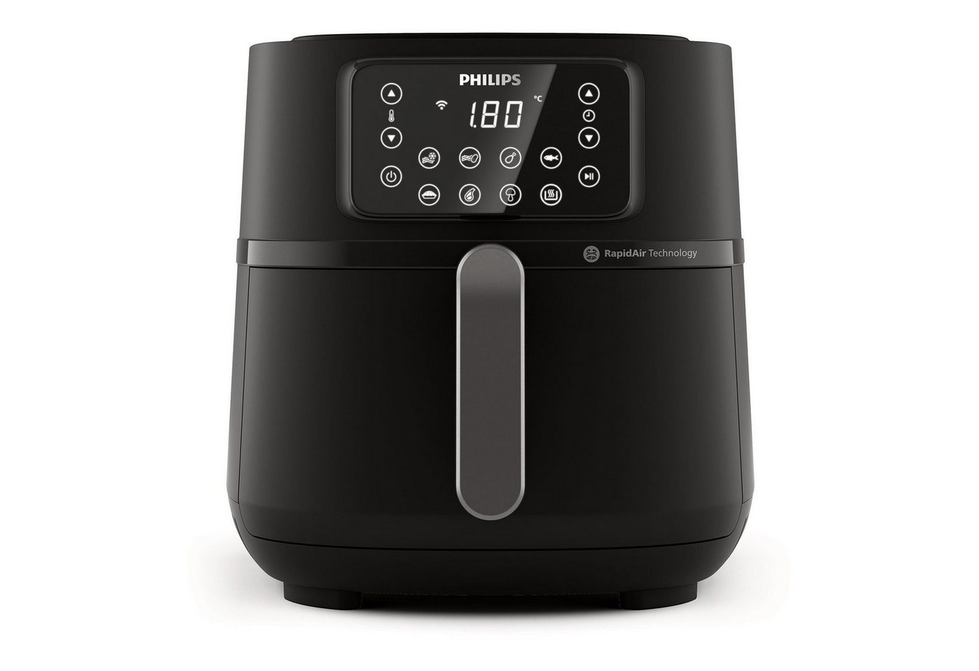 Philips Fritteuse HD9285/93 Connected XXL Heißluftfritteuse, 2000 W, Rapid Air Technologie, 7,2 Liter Fassungsvermögen, NutriU-App