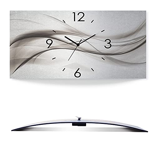 Wanduhr Silber Eckig Modern