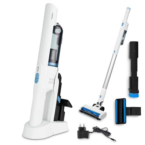 MEDION 2in1 Handstaubsauger MD11515, kabellos mit HEPA-13 Filter und 20 kPA Saugleistung, weiß