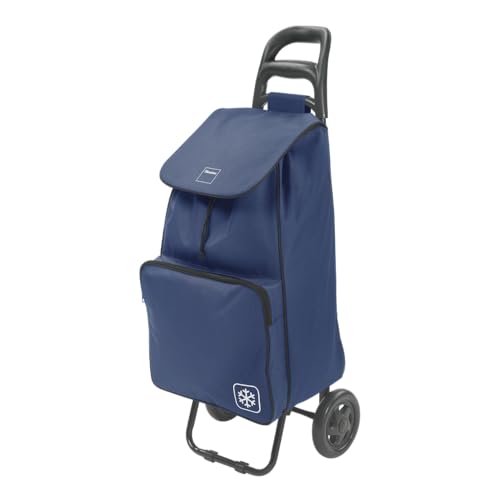 Metaltex Krokus Einkaufstrolley 50 L mit Kühltasche, abnehmbarer Tasche und ergonomischem Griff
