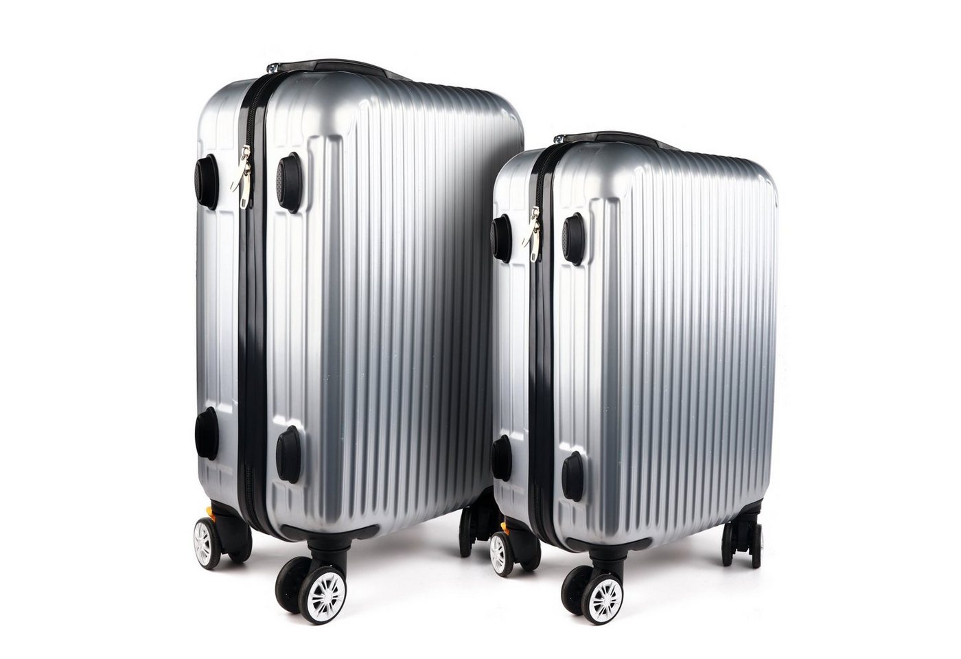 HTI-Living Kofferset 2-teilig High Level, Hartschalenkoffer mit Teleskopgriff, 4 Rollen, blau