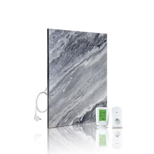 Marwona Marmor Infrarotheizung 500 W Jura A-500, digitales Thermostat, energiesparend, 5 Jahre Garantie, deutsche Qualität (Qarama)