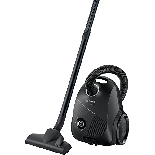 Bosch BGLS2BA1 Series 2 Staubsauger mit Beutel, 3.5 L, 600 W, 80 dB, 8 Meter Kabel, Schwarz, Bodenstaubsauger von Bosch mit motor technology - Power made in Germany