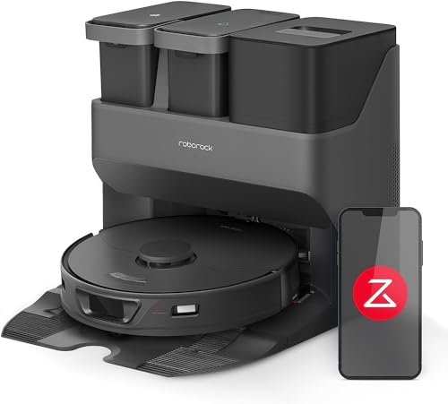 Roborock S7 Max Ultra, Saugwischroboter mit 5500 Pa Saugleistung, selbstentleerender Absaugstation, Ultraschall-Wischsystem, Schwarz-Grau