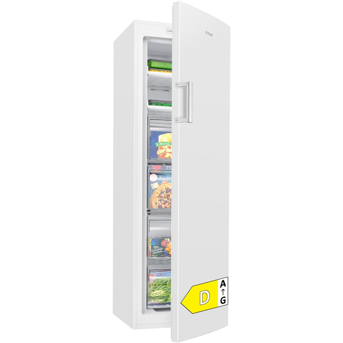 Bomann Gefrierschrank GS 7366, NoFrost, 171 cm, MultiAirflow, 204 Liter, leise 39 dB, bis zu -22°C, weiß