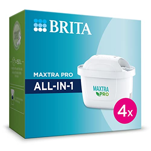 Brita Maxtra Pro All-In-1 Filter für Wasserfilter, inklusive 4 Maxtra Pro All-In-1-Filter zur Reduzierung von Chlor, Kalk und Verunreinigungen