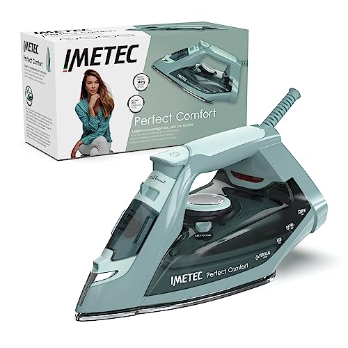 Imetec Perfect Comfort, Dampfbügeleisen, leicht, handlich, Kalkschutz, Dampfstoß 140 g, Edelstahlsohle, 2200 W, ergonomischer Griff, Energiespartechnik