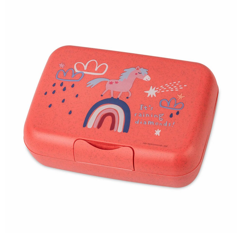 KOZIOL Lunchbox Candy L Dreams, Biozirkukärer Kunststoff, mit Trennschale in Organic Red
