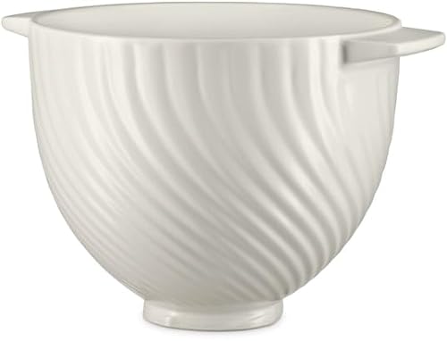 KitchenAid Keramik-Mischschüssel, Baiser, 4,8 l, mit kostenlosem Geschenk