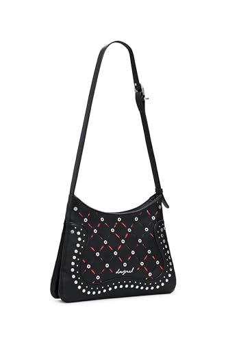 Desigual Yankee Manaos, Handtasche in Schwarz mit verstellbarem Riemen und zahlreichen Fächern