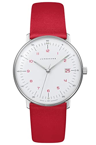 JUNGHANS max Bill Damenuhr mit Saphirglas Rot 047/4541.02
