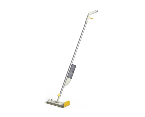 Joseph Joseph CleanTech 2-in-1 Sprühmopp, waschbares Mikrofaser-Pad, nachfüllbare Flasche, 360º schwenkbar, Light Stone