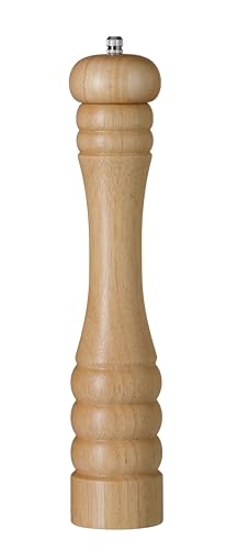 HENDI Pfeffermühle mit Edelstahl-Mahlwerk, einstellbar, 60x(H)315mm, Holz hell, ergonomische Form