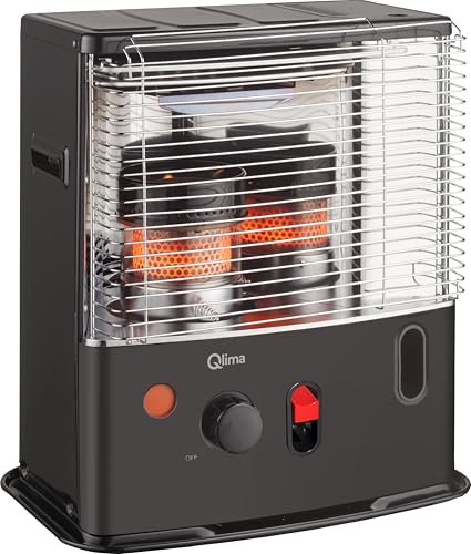 Qlima Dochtofen R 4224S TC-2, mobiles Heizgerät in elegantem Schwarz