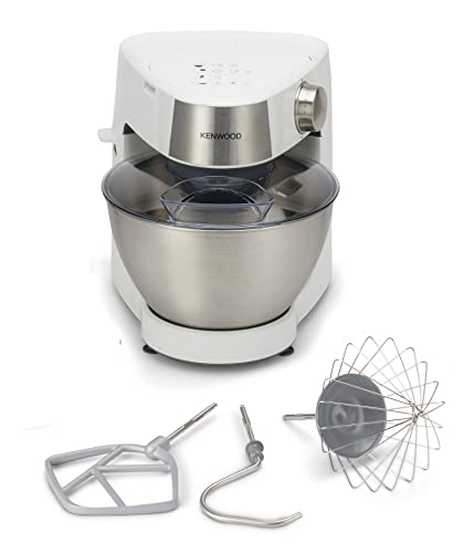 Kenwood Prospero+ KHC29.A0WH Küchenmaschine, 4,3 l Edelstahl Schüssel, 1000 Watt, inkl. 3-teiligem Patisserie-Set, Weiß