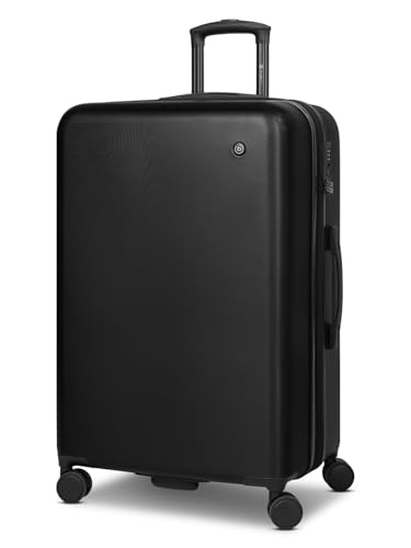 Bugatti Valencia 2.0, Hartschalen Koffer mit Dehnfalte, 75 cm, 4 Rollen, Schwarz, (99 l)