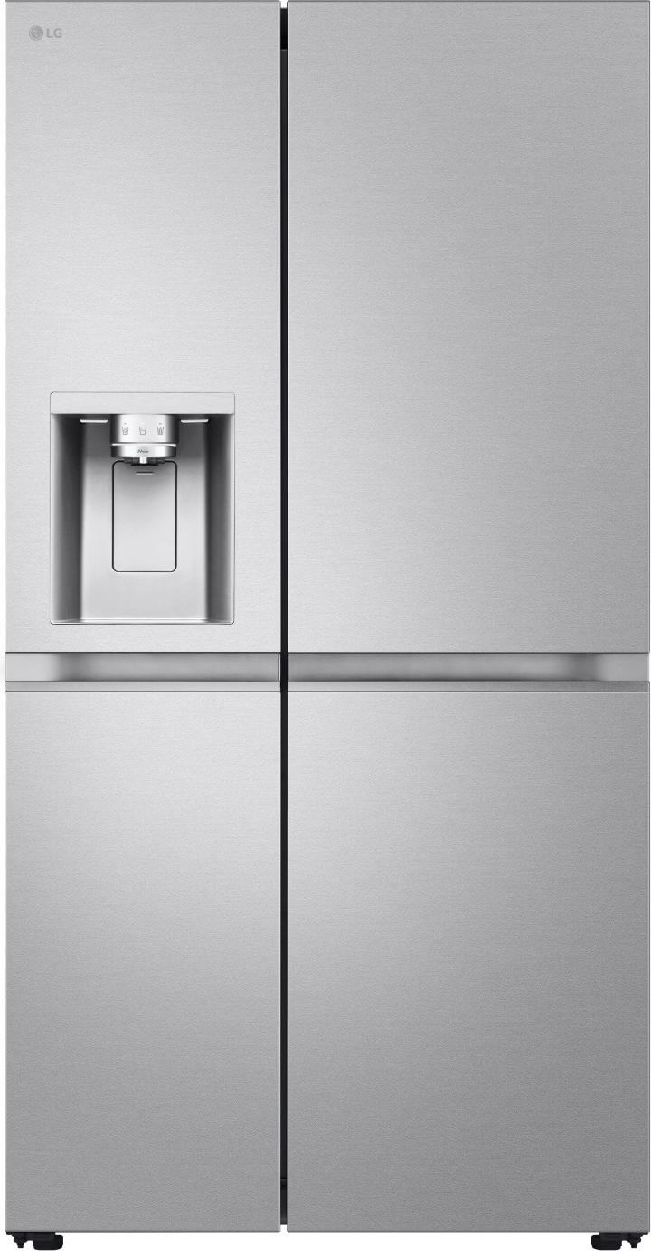 LG GSLE91MBAB, Side-by-Side Kühlkombination freistehend mit 623 l Volumen, Edelstahl, Energieeffizienzklasse B, SuperFreezing und SuperCooling Funktionen
