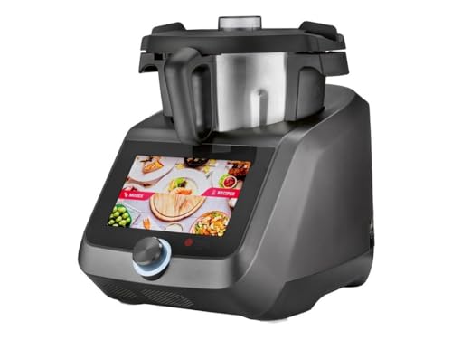 SILVERCREST® KITCHEN TOOLS Monsieur Cuisine Smart SKMS 1200 C1, Multikocher mit 16 Funktionen, Anthrazit Matt, inklusive kostenloser Pilot Cooking App und über 1000 Rezepten