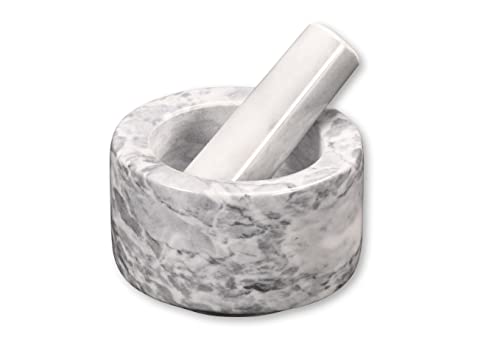Kesper | Mörser, Mateial: Marmor, Maße: Ø 13 cm, H: 8 cm, Farbe: Weiß poliert | 71505