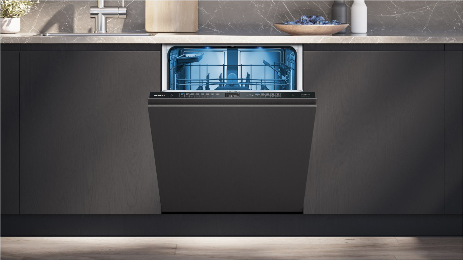 Siemens Extraklasse SX65EX00BD iQ500, Vollintegrierter Geschirrspüler 60 cm, XXL, Energieeffizienzklasse A, 13 Maßgedecke, Home Connect