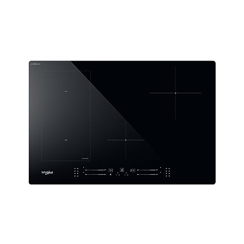 Whirlpool WL S2177 CPNE, Induktionskochfeld mit 4 Brennern, 77 cm, Glaskeramik, FlexiCook Technologie, schwarz