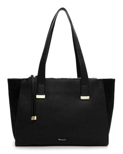 Tamaris Shopper TAS Galina, Feinsynthetik mit Logo-Prägung, in edler Echtleder-Optik, schwarz