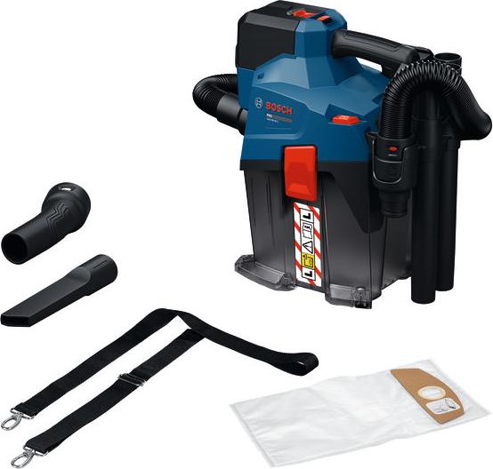 Bosch Professional Akku-Staubsauger GAS18V-6LS, tragbarer 18V Nass- und Trockensauger mit halbautomatischer Filterreinigung und Eco-Modus