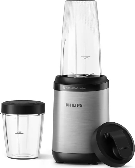 Philips HR2765/00, Standmixer mit 800 W, 0,7 + 0,5 L Tritan Behälter, Krusieren von Eis, silber