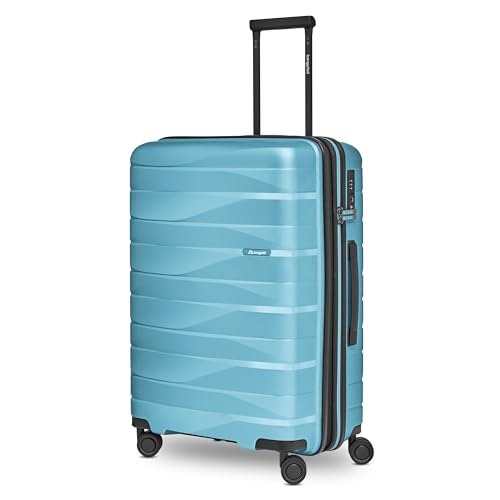 Bergpfeil Mittelgroßer Hartschalen Check-in Koffer |Trolley erweiterbar 45 x 27 x 66 cm aus hochwertigem Polypropylen-Material | Unisex Koffer nur 3,7 kg | Doppelrollen & TSA-Schloss (Travel)
