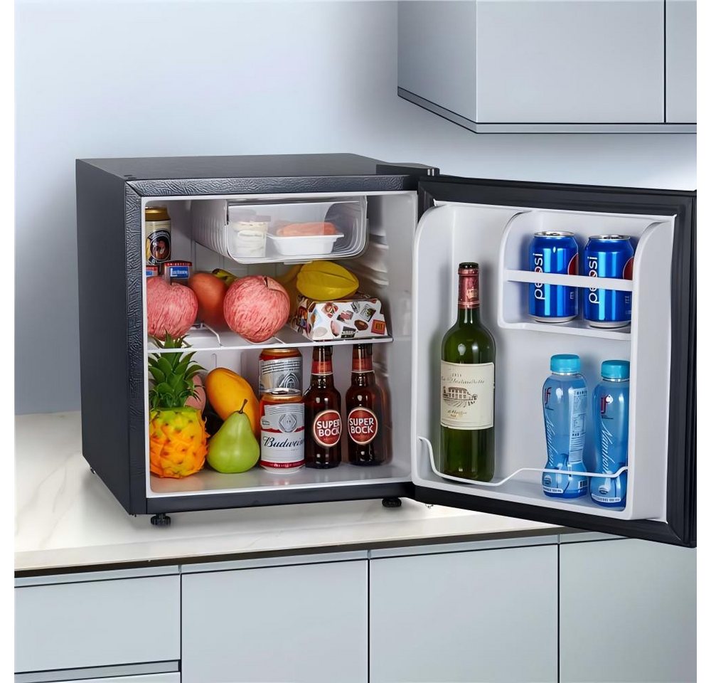FOHERE Minikühlschrank 46L, Table Top Kühlschrank mit Kühl- und Gefrierfunktion, 46.9 cm hoch, umkehrbarer Türanschlag, 7-stufige Temperaturregelung